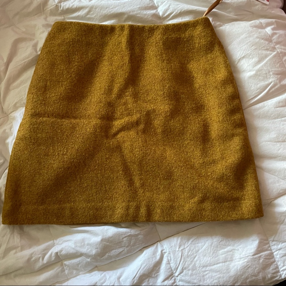 Uniqlo Mustard Wool Mini Skirt